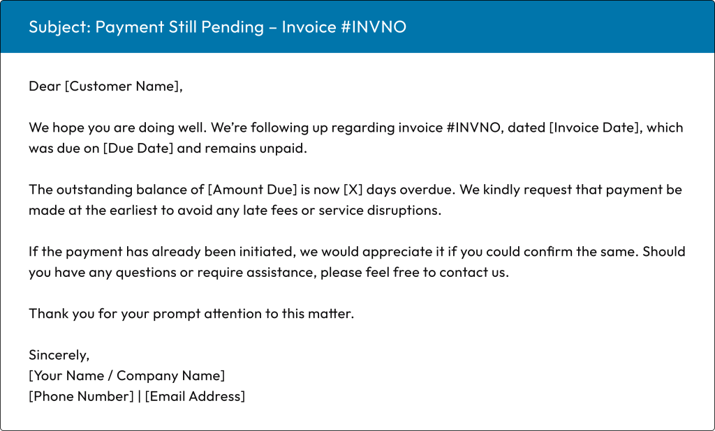 dunning letter template