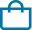 Upload button: blue rounded square with a white cloud and upward arrow icon