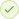 Success status: green circle with white checkmark indicating completion or approval of an action
