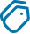 Blue tag icon representing a label or category